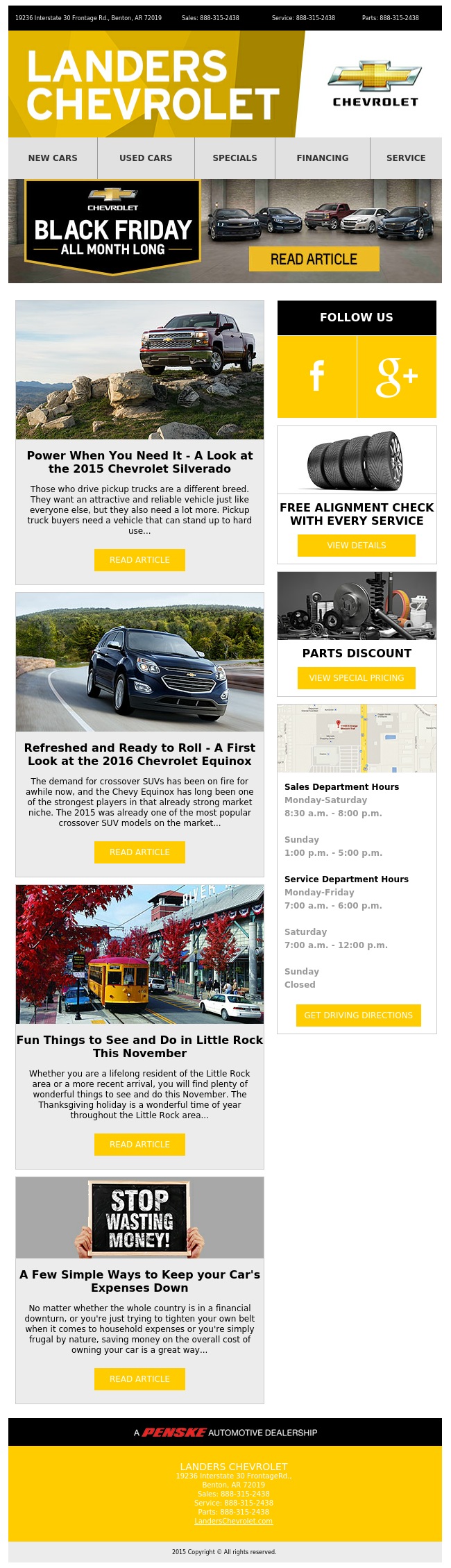 Landers Chevrolet Newsletter