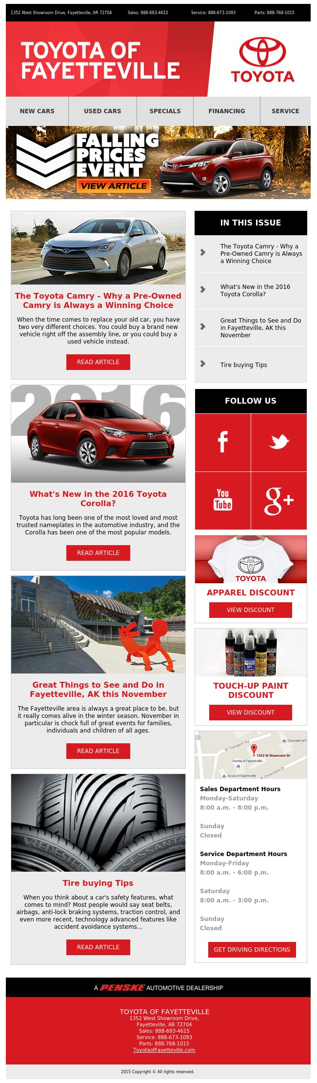 Toyota of Fayetteville Newsletter